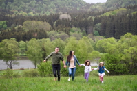 Group photo sample, try AI background replacement