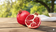 A ripe pomegranate — sample photo to add a new background