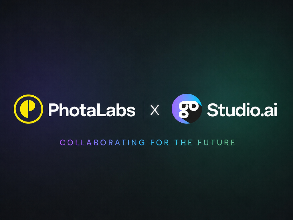 The Phota Labs and GoStudio.ai logos side by side above the words “Collaborating for the future”
