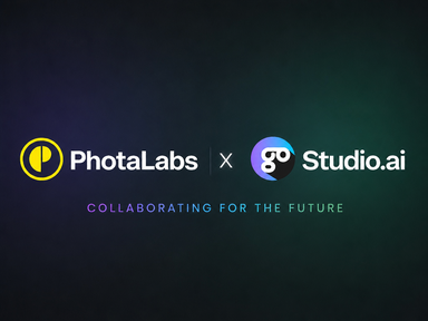 The Phota Labs and GoStudio.ai logos side by side above the words “Collaborating for the future”