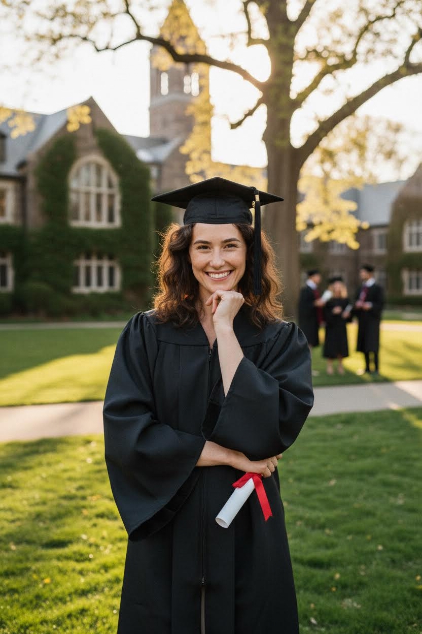 AI Graduation headshot for women