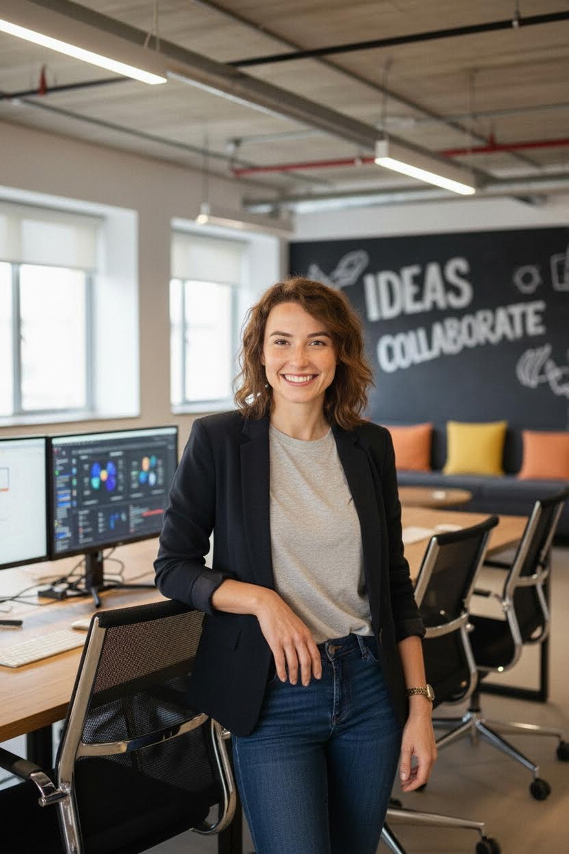 AI Startup Founder headshot for women