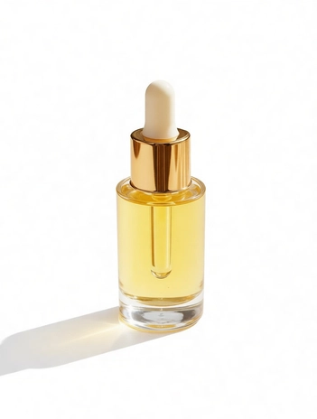 A product bottle on a plain studio background before adding a scene A product bottle on a plain studio background before adding a scene
