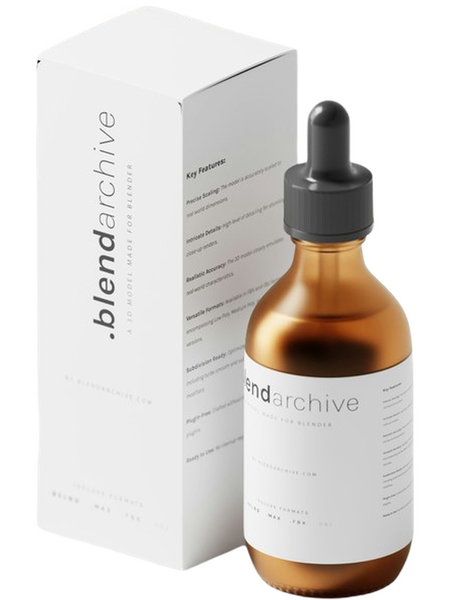 A serum bottle and its box beside a coconut — background removed by iLoveIMG