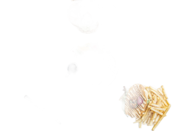 A table laid with brunch plates seen from above — background removed by Erase.bg