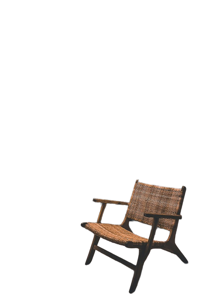 A wooden lounge chair on a balcony — background removed by Erase.bg