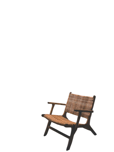 A wooden lounge chair on a balcony — background removed by Remove.bg