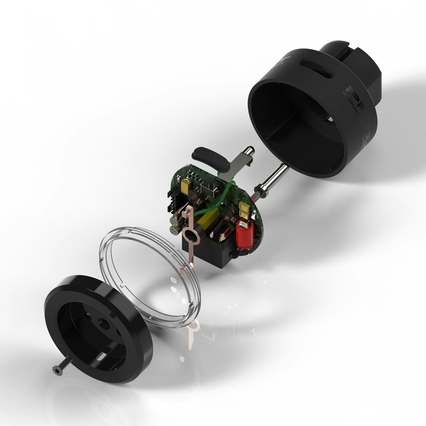 An exploded view of a motor assembly