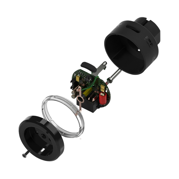 An exploded view of a motor assembly — background removed by GoStudio.ai (Free)