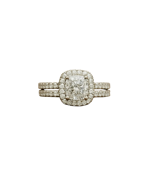 A diamond ring on a brown suede box — background removed by GoStudio.ai (Free)