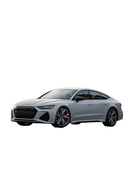 A silver sports coupe photographed against mountains — background removed by Photoroom