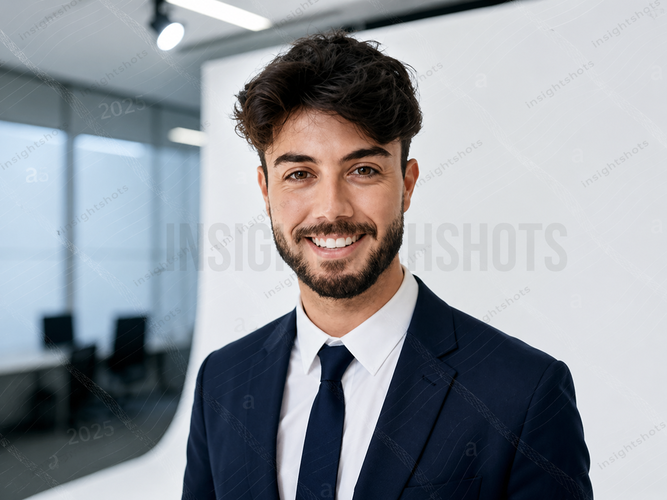 AI automatically detecting and removing a headshot watermark