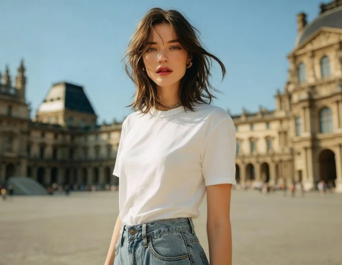 Portrait photo shown from a three-quarter camera angle — GoStudio AI