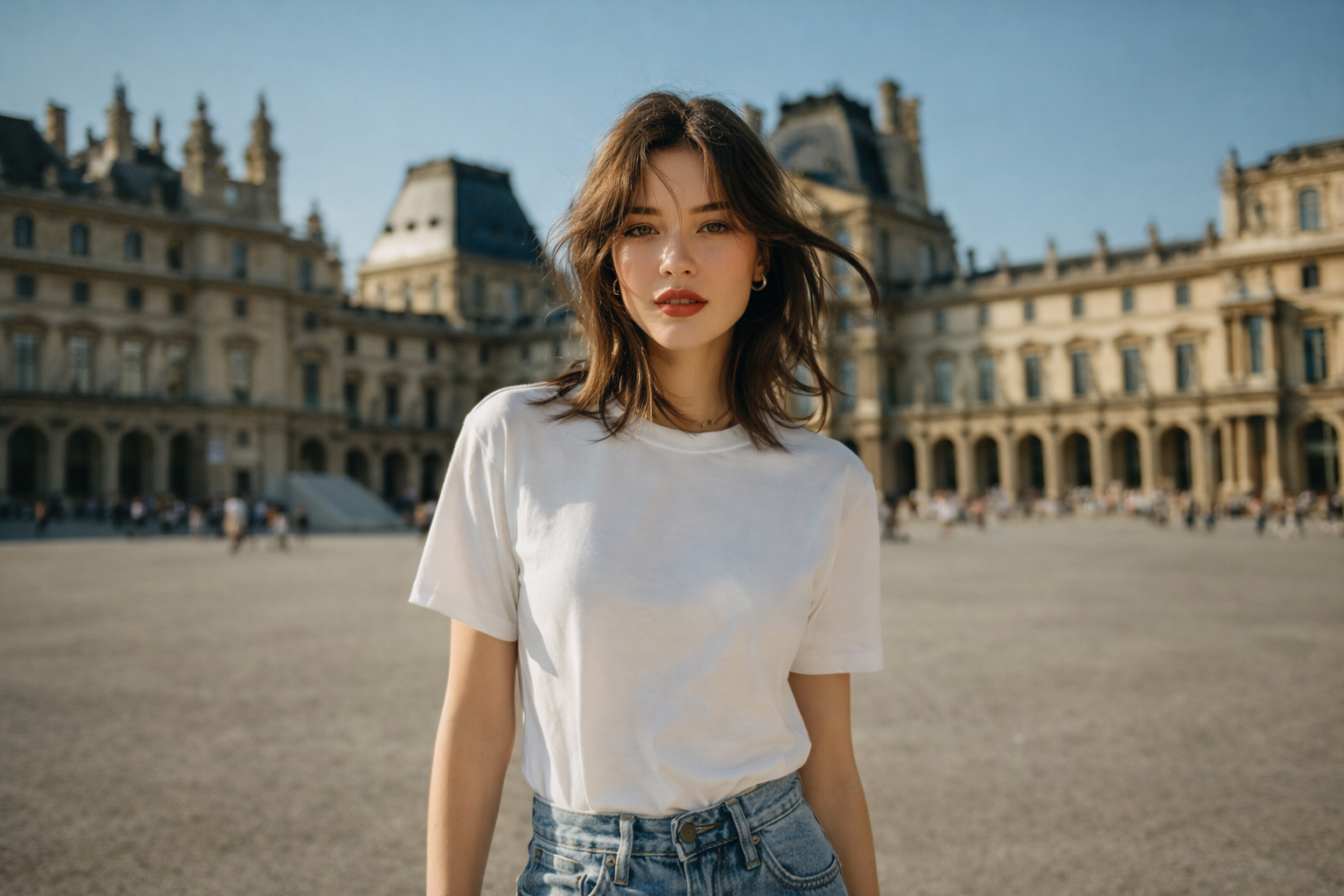 Portrait photo shown from a three-quarter camera angle — GoStudio AI (original)