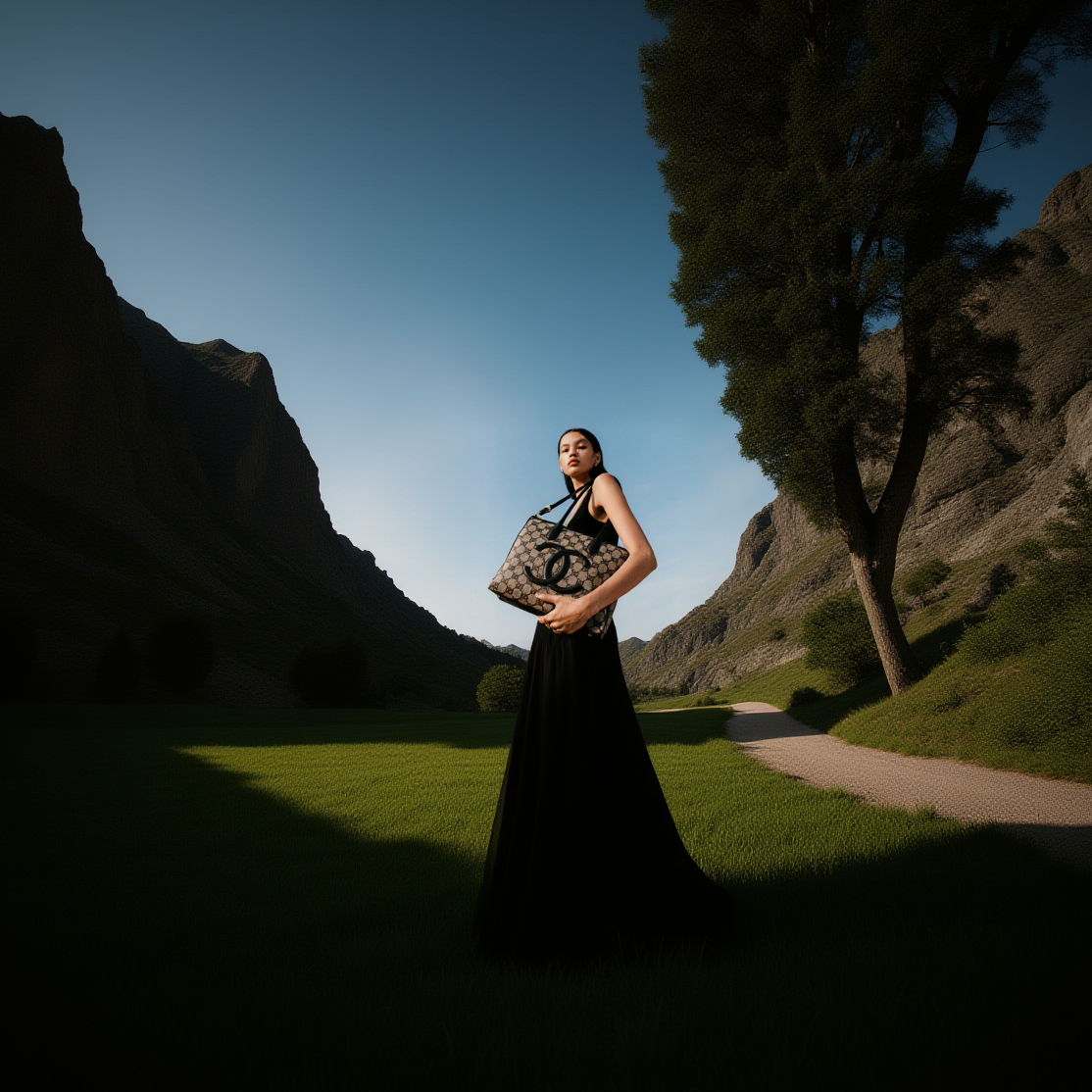 Product photo expanded to widescreen format with AI outpainting — GoStudio