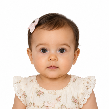 No pacifiers or toys — clean baby photo for passport No pacifiers or toys — clean baby photo for passport
