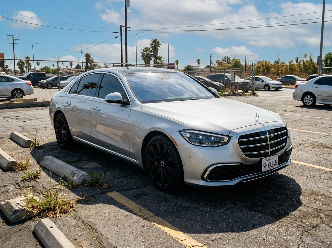 Car photo with the hotspots removed and surface detail recovered