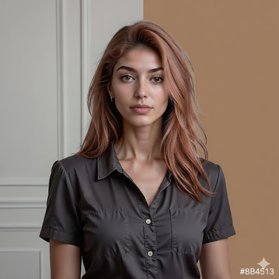 Portrait of a woman on a brown background Portrait of a woman on a brown background