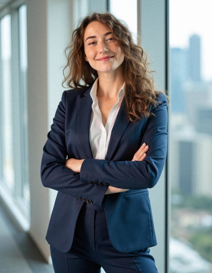 Office scene — corporate headshot