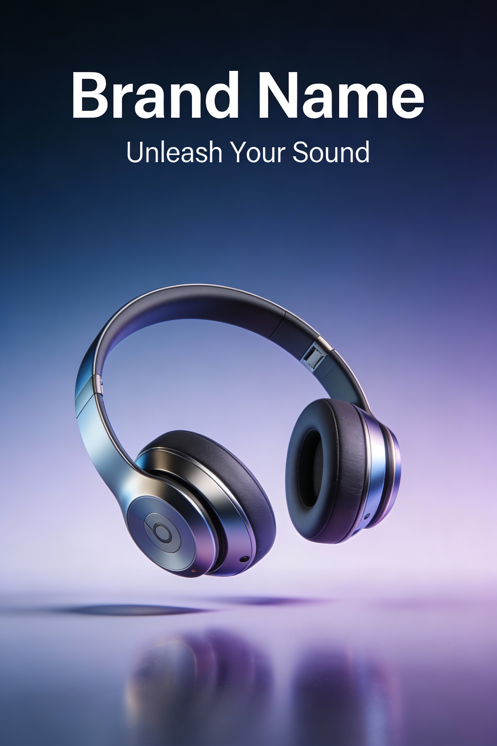 Minimalist Headphone Ad Poster — AI prompt example