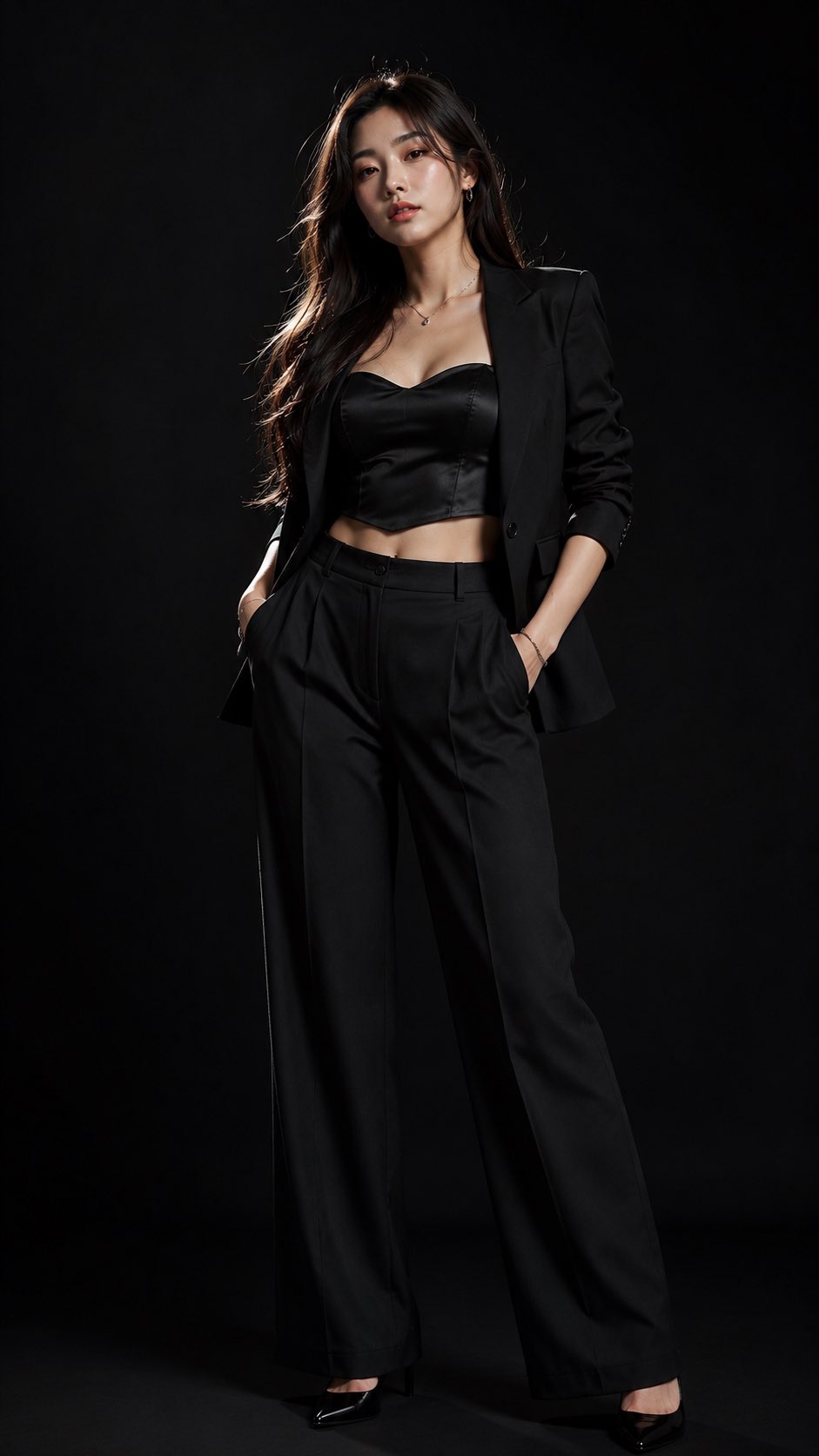 GoStudio.ai / High-End Fashion Editorial Portrait Example / AI Image Prompt / GoStudio.ai High-End Fashion Editorial Portrait — AI prompt example