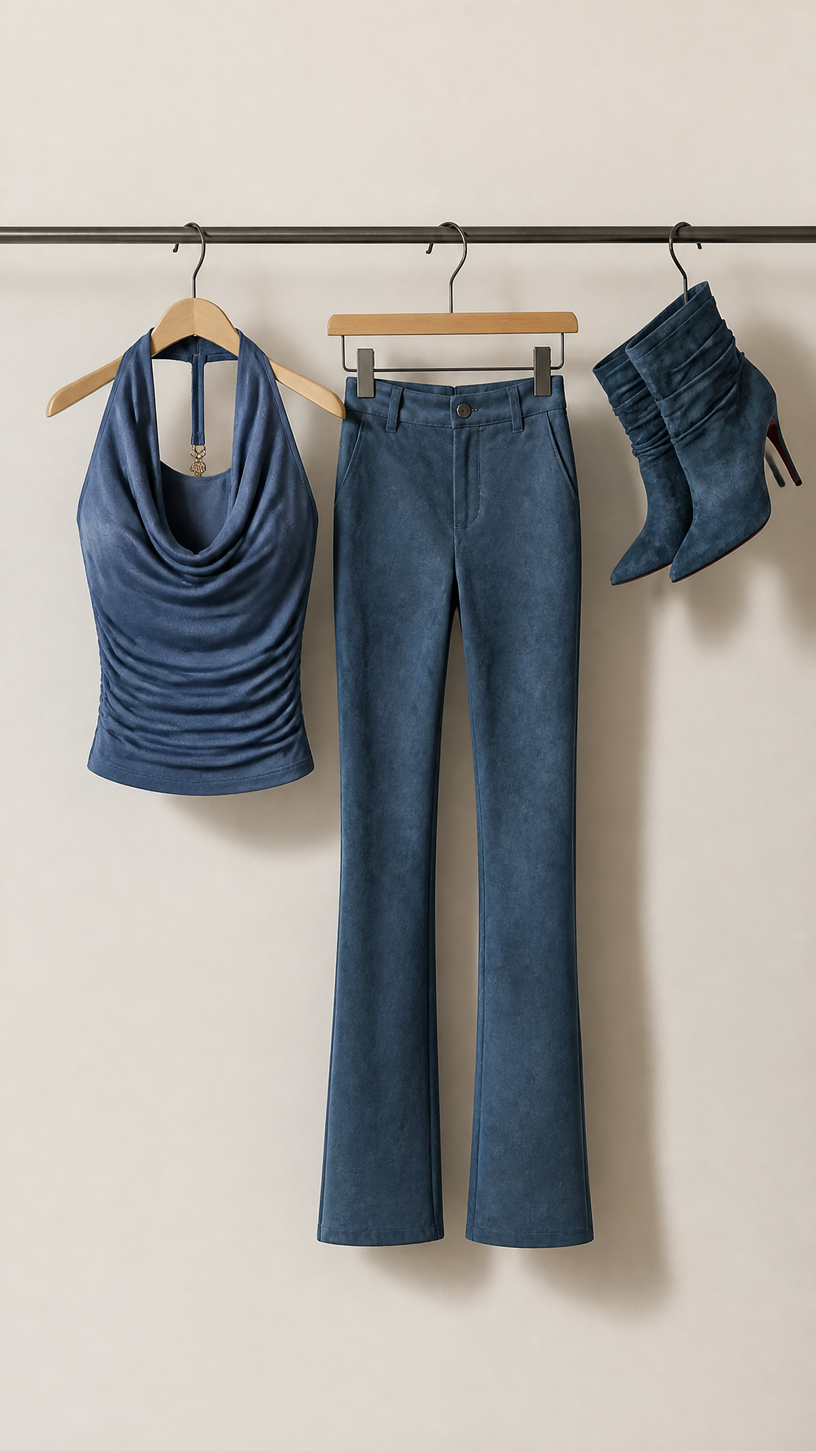 Hanging Outfit Flat-Lay — AI prompt example