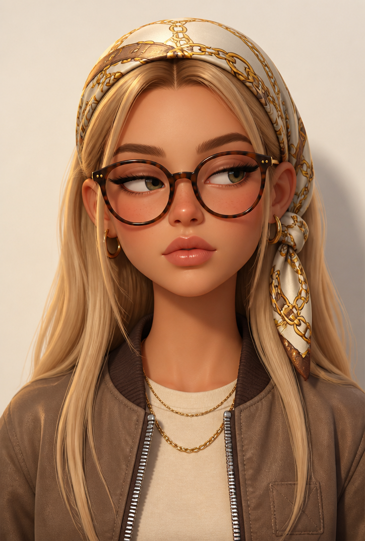 Stylised 3D Character Portrait — AI prompt example