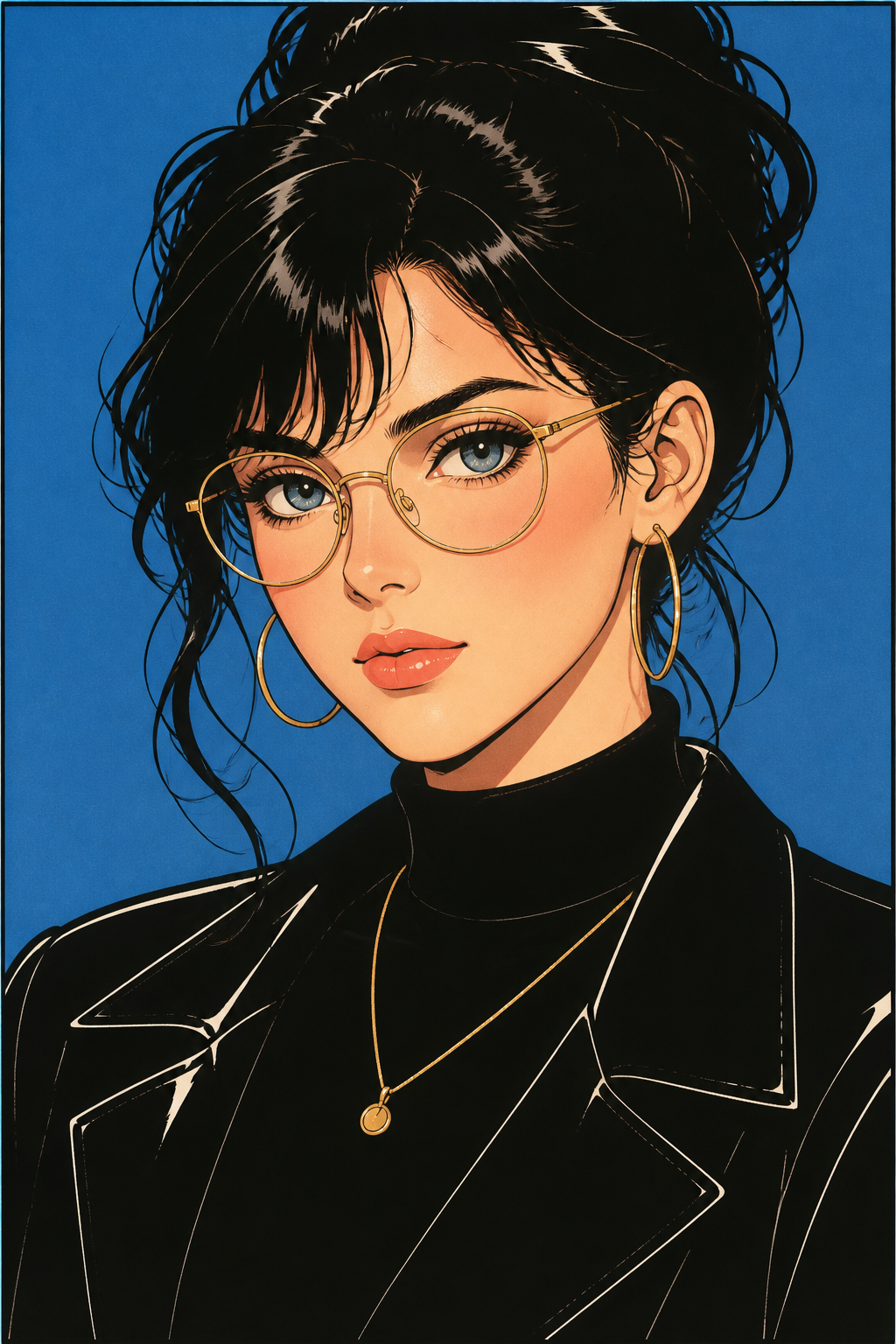 GoStudio.ai / Retro Airbrush Illustration Portrait Example / AI Image Prompt / GoStudio.ai Retro Airbrush Illustration Portrait — AI prompt example