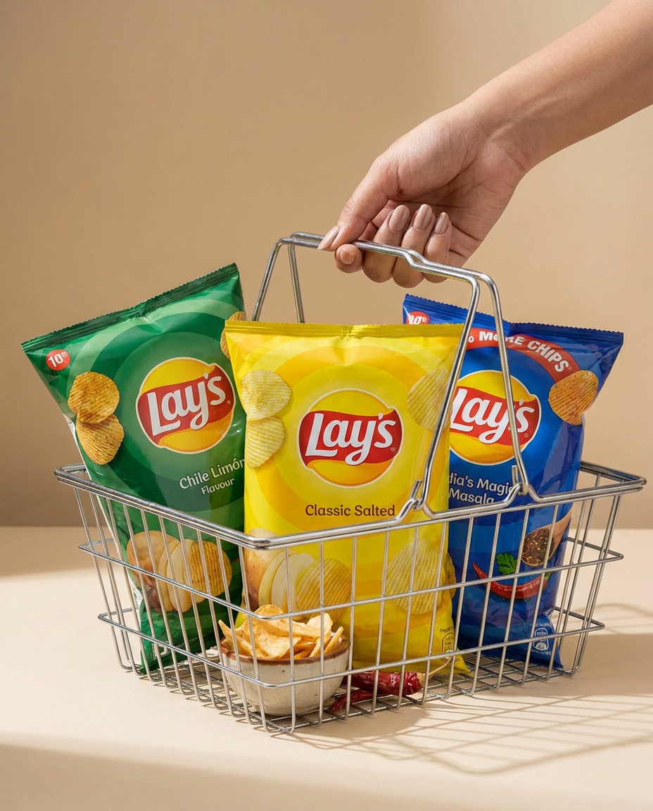 GoStudio.ai / Retail Product Basket Shot Example / AI Image Prompt / GoStudio.ai Retail Product Basket Shot — AI prompt example