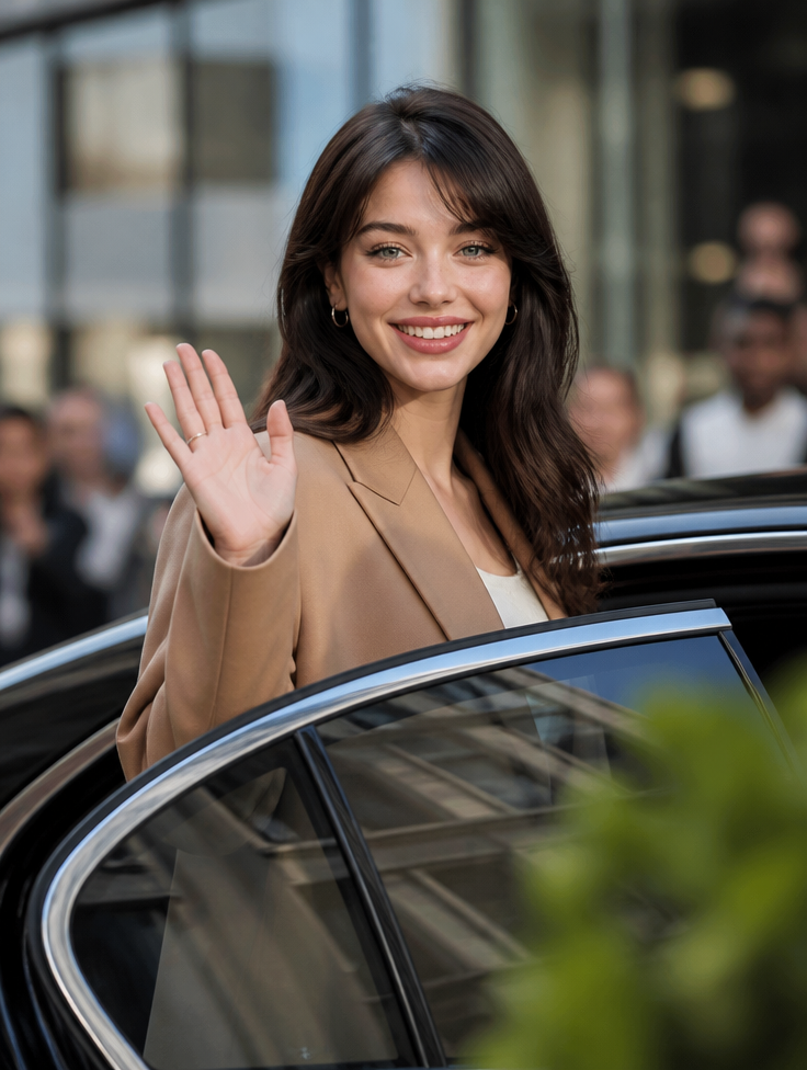 Press Arrival Candid — AI prompt example