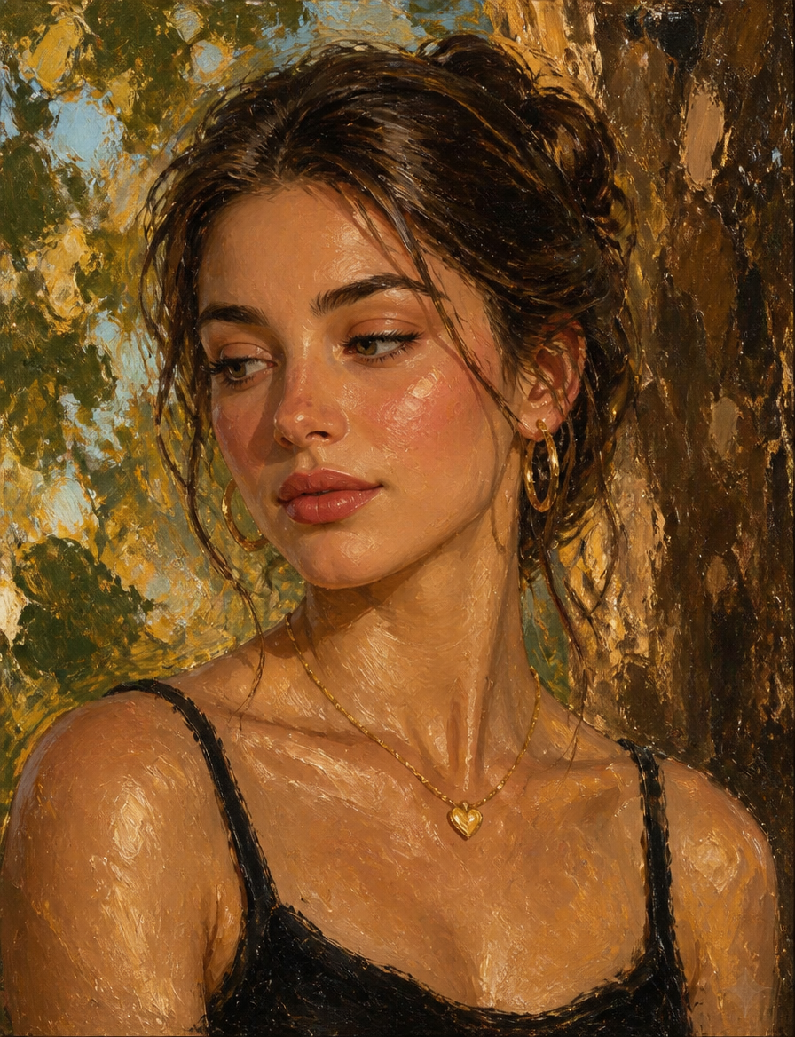 GoStudio.ai / Impasto Oil Painting Portrait Example / AI Image Prompt / GoStudio.ai Impasto Oil Painting Portrait — AI prompt example