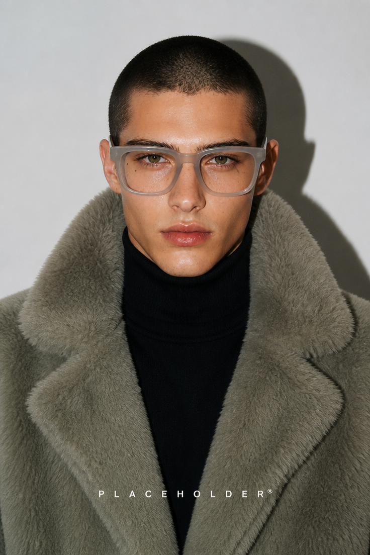Clear Frame Eyewear Portrait — AI prompt example