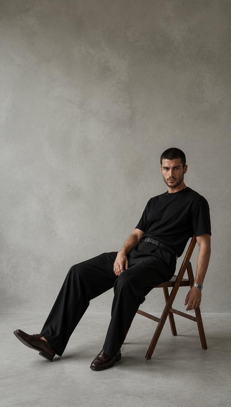 GoStudio.ai / Minimal Studio Portrait Example / AI Image Prompt / GoStudio.ai Minimal Studio Portrait — AI prompt example