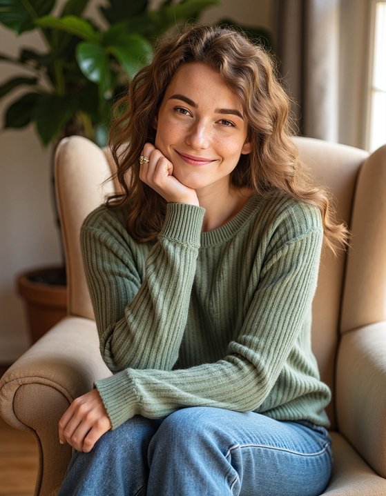 AI Generated Professional Headshot with enhanced lighting and background