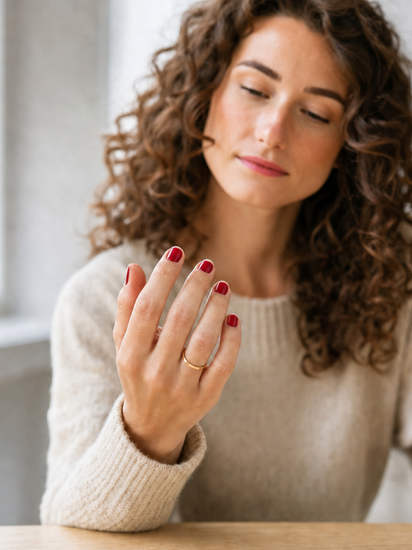 Hands with newly painted nails from the Nail Color Changer