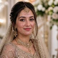 Sample photo of a woman with a breakout before her wedding, to try in the blemish remover
