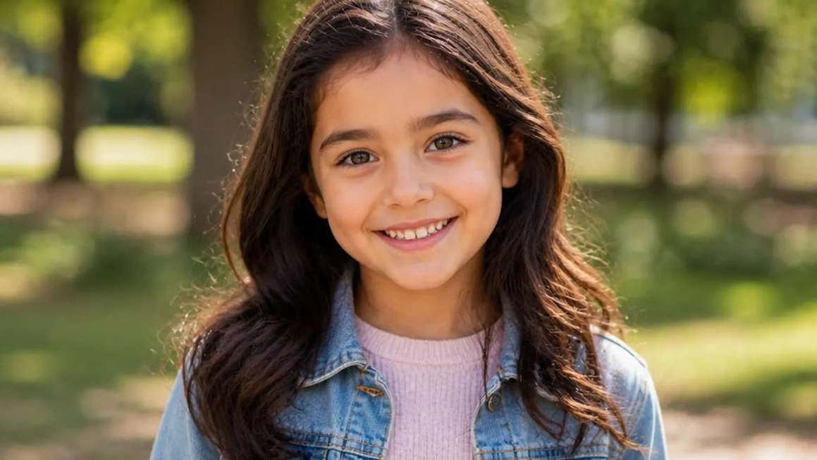 Their imagined daughter with long dark hair and brown eyes, made for a gender reveal.