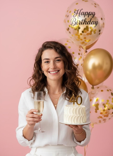40th AI birthday portrait style 40th AI birthday portrait style