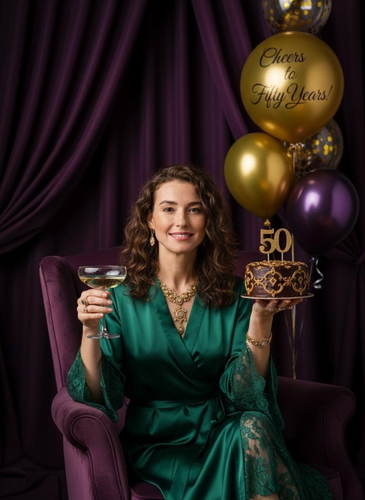 50th AI birthday portrait style 50th AI birthday portrait style