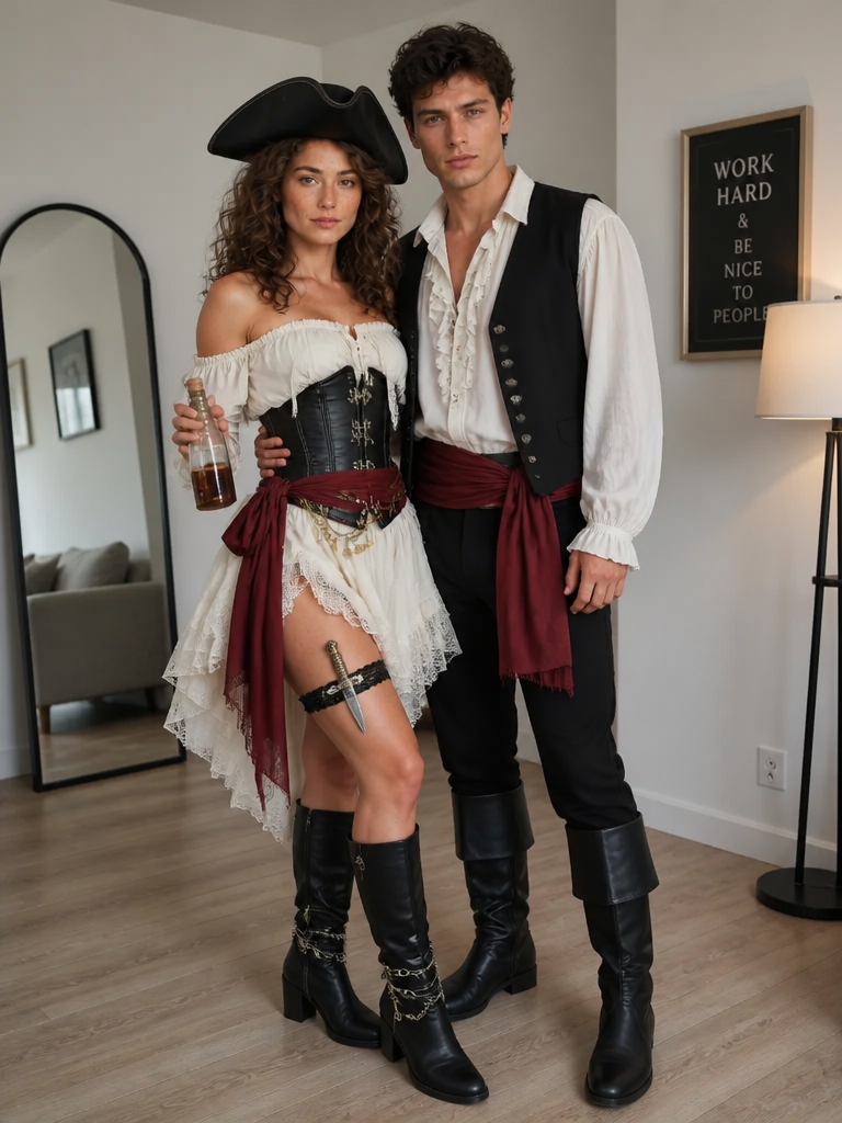 GoStudio.ai / Pirate Couple Example / AI Image Prompt / GoStudio.ai Pirate Couple — AI prompt example