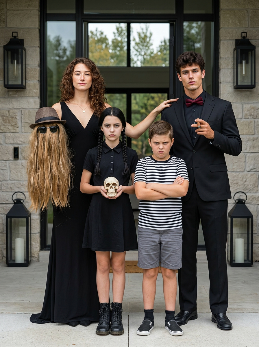 GoStudio.ai / Family Costume Night Example / AI Image Prompt / GoStudio.ai Family Costume Night — AI prompt example