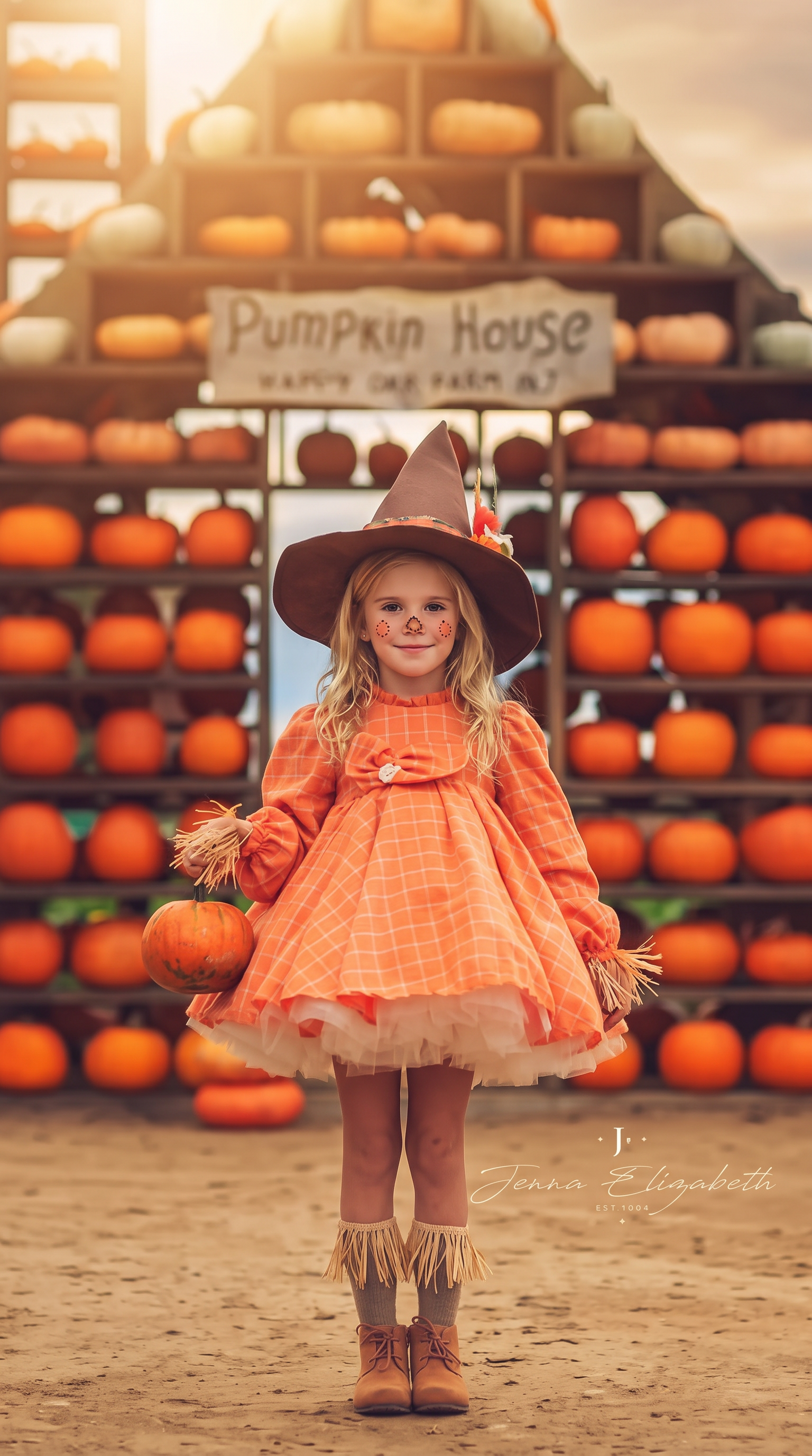 GoStudio.ai / Pumpkin House Girl Example / AI Image Prompt / GoStudio.ai Pumpkin House Girl — AI prompt example