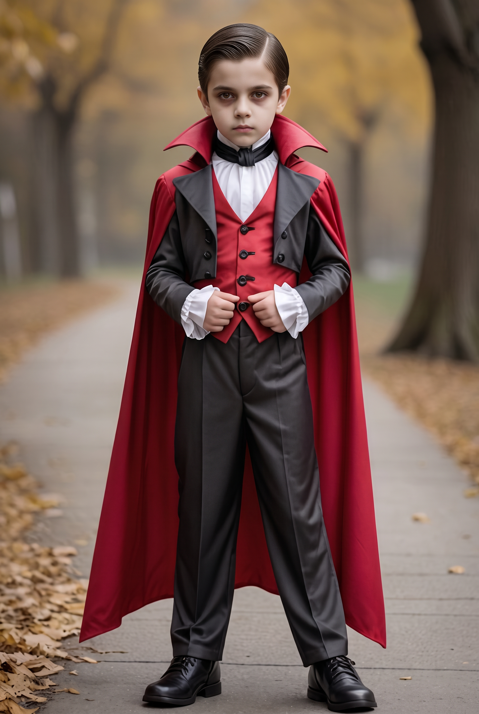 Kids vampire count Halloween costume photo generated by GoStudio.ai Kids vampire count Halloween costume photo generated by GoStudio.ai