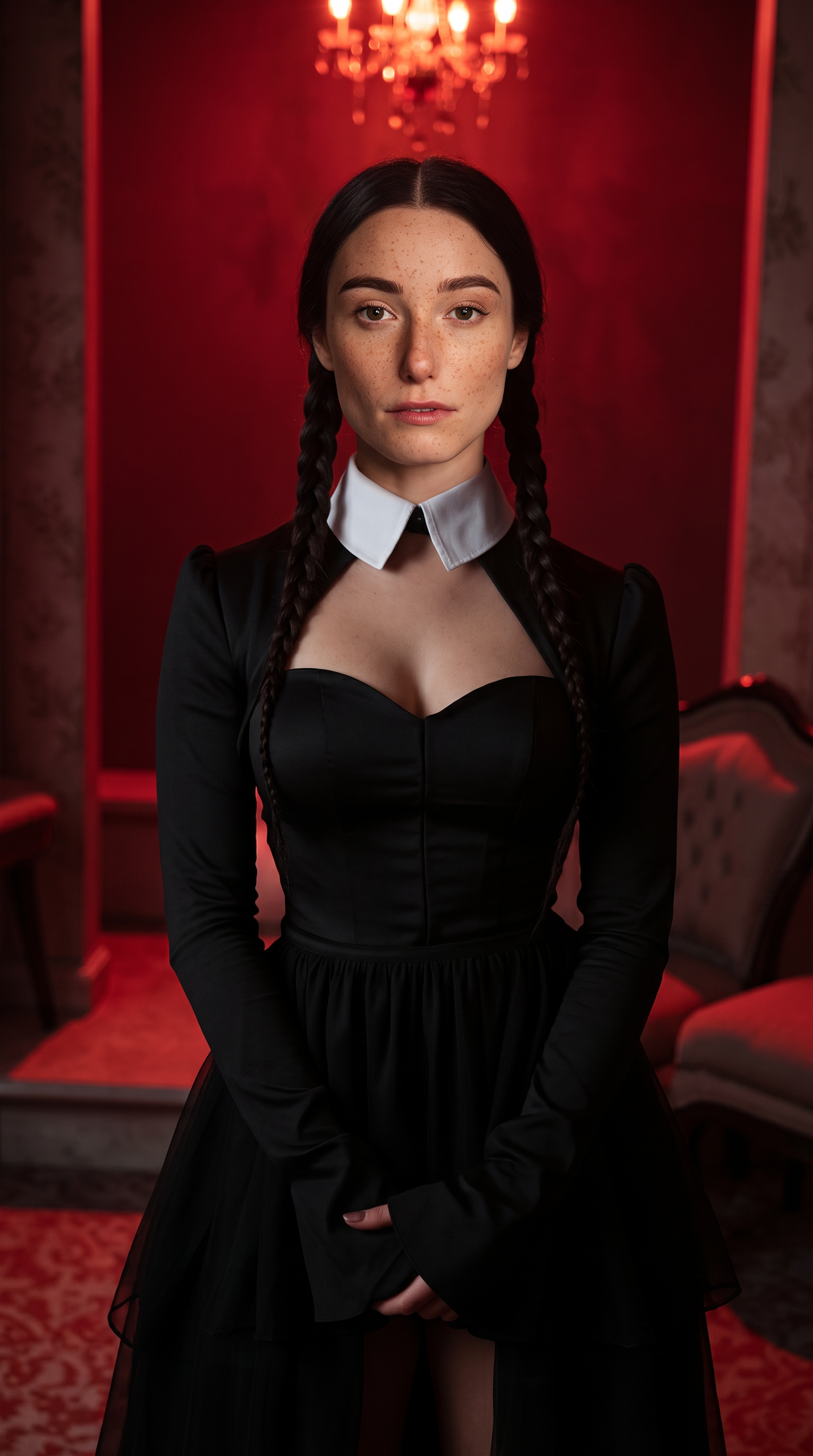 GoStudio.ai / Braided Gothic Stare Example / AI Image Prompt / GoStudio.ai Braided Gothic Stare — AI prompt example
