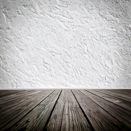 White room with wooden floor