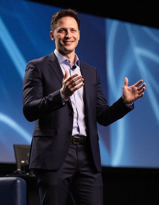 Professional AI-generated headshot showing a person in business attire